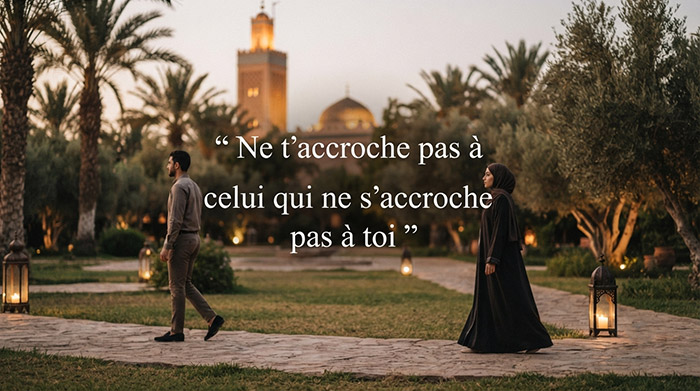 Ne t'accroche pas à celui qui ne s'accroche pas à toi.