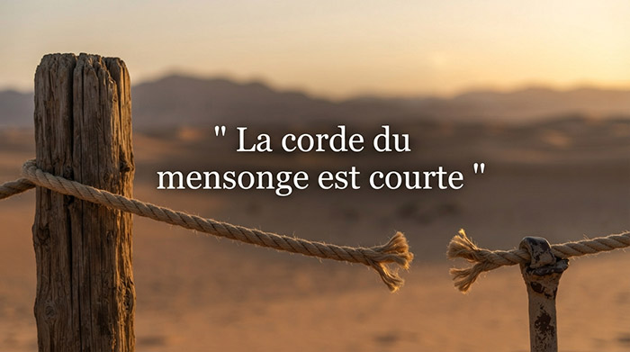 La corde du mensonge est courte.