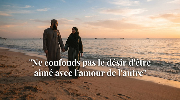 Ne confonds pas le désir d'être aimé avec l'amour de l'autre.