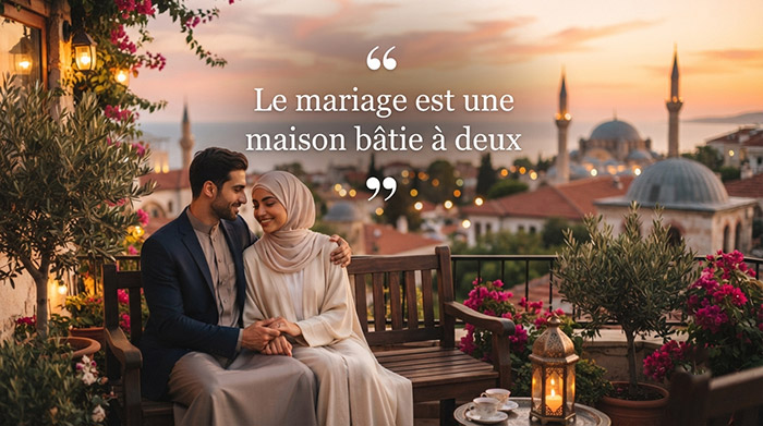 Le mariage est une maison bâtie à deux.