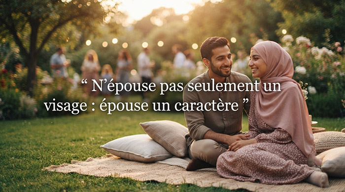 N'épouse pas seulement un visage : épouse un caractère.