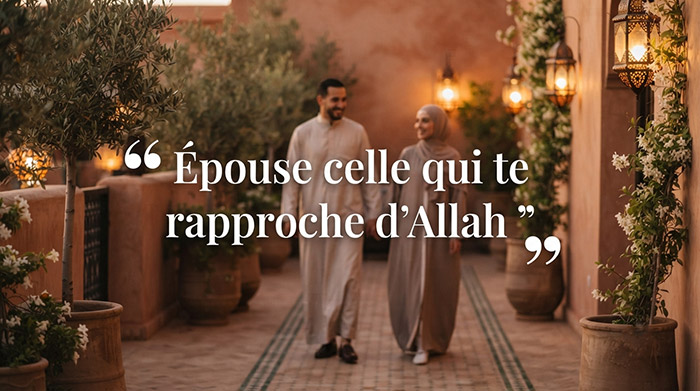 Épouse celle qui te rapproche d'Allah.
