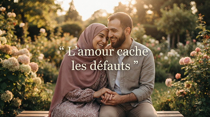 L'amour cache les défauts.