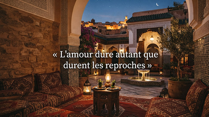L'amour dure autant que durent les reproches.